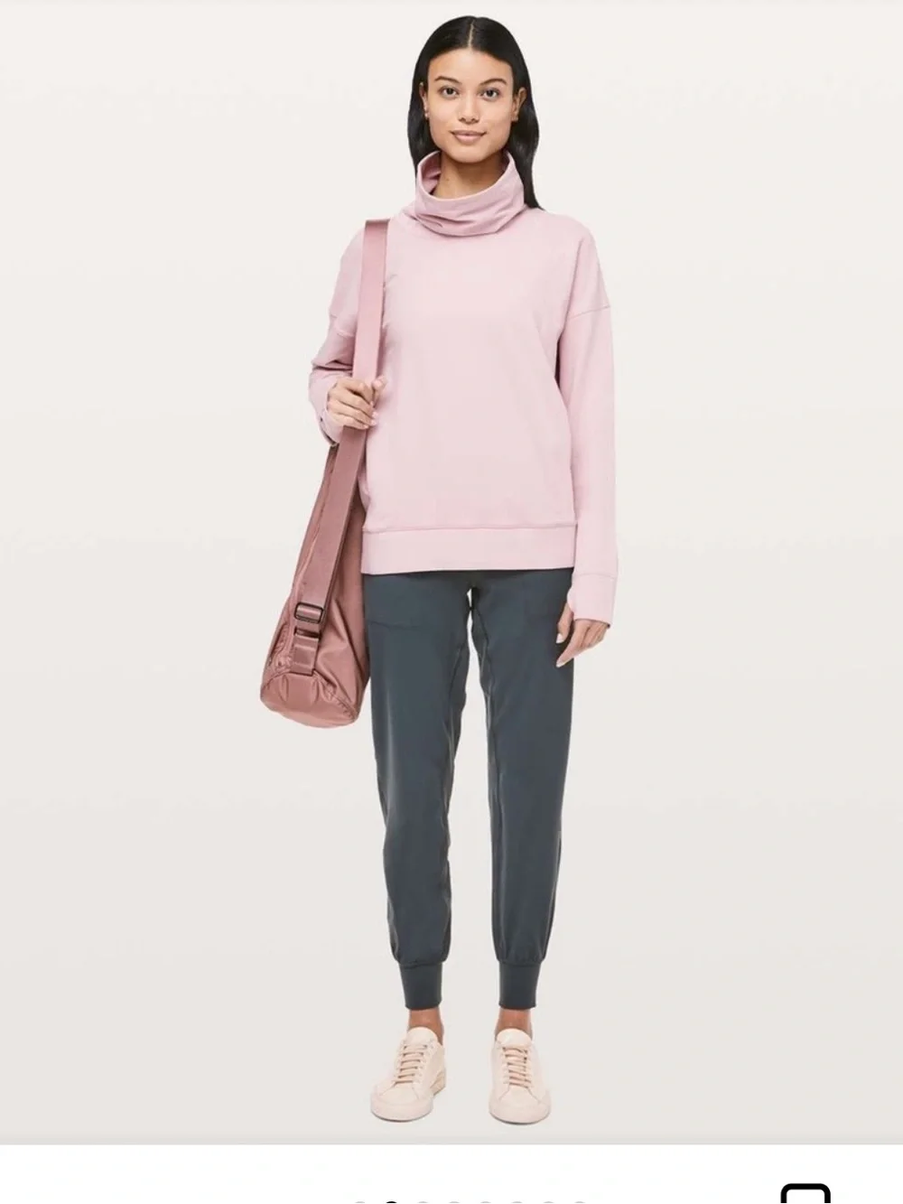 lululemon athletica Go Gorward Mauve Cowl Neck Sweatshirt